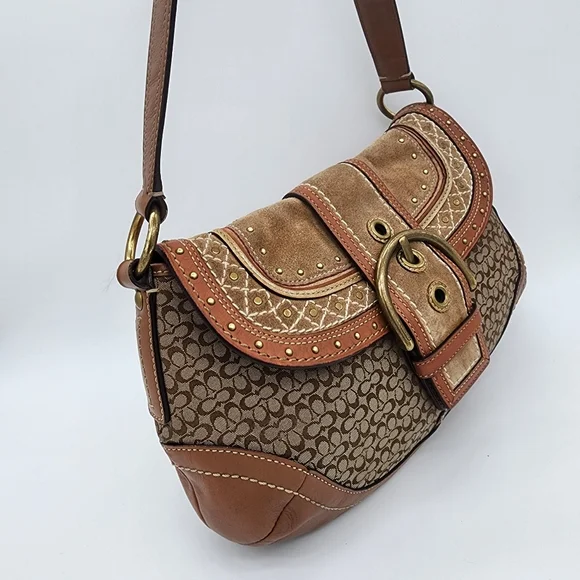 Coach 11517 Soho Signature Vintage Y2K Studded Southwest Shoulder Bag - Picture 7 of 13